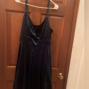Elegant Navy Blue Sparkle Dress